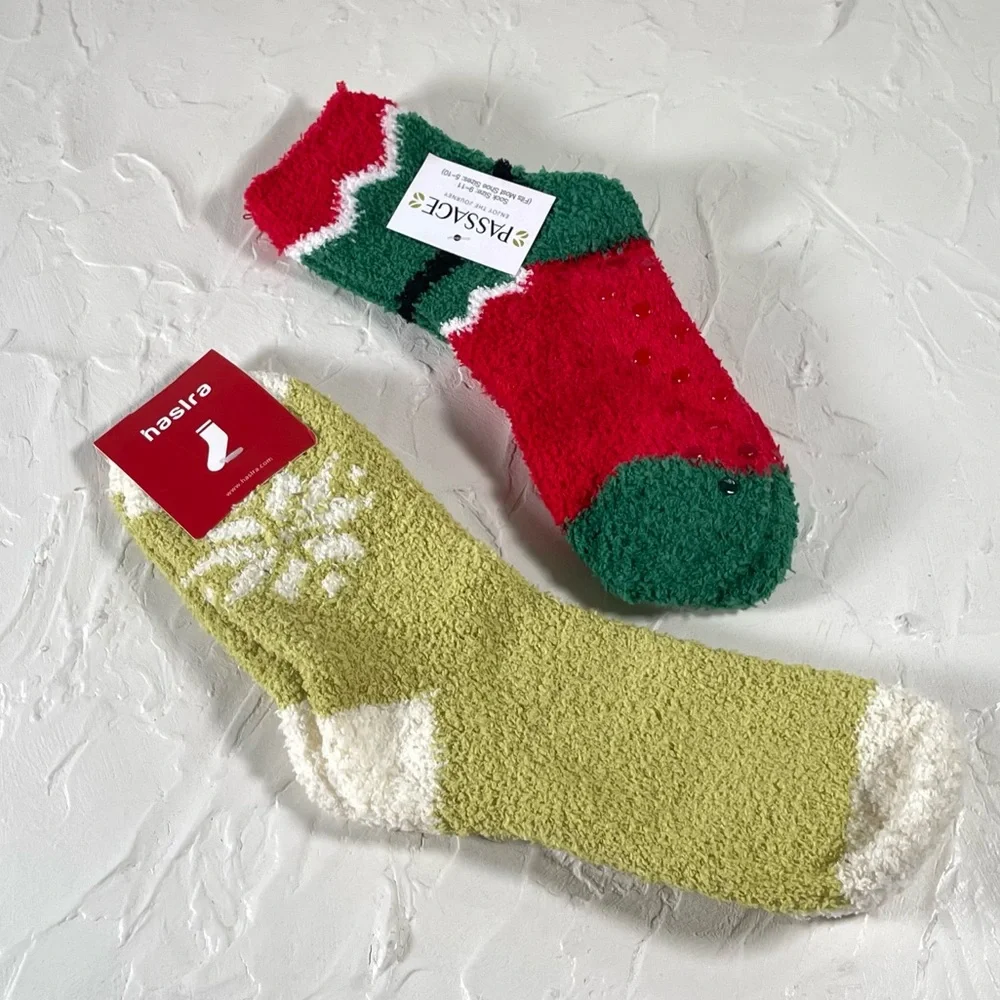 *NWT Bundle Fuzzy Holiday Socks